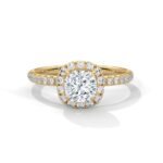 Cushion Halo Pavé Engagement Ring