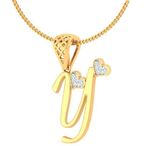 Y for You – Diamond Initial Pendant