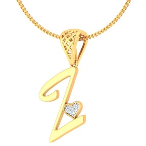 Z for Zeal – Diamond Initial Pendant